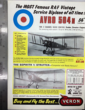 VERON 1979 AVRO 504N Sopwith model kit RC Aircraft Vintage Magazine Ad FL2 picture