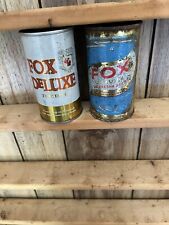 Vintage Fox Deluxe Flattop And Pull Tab Beer Cans picture