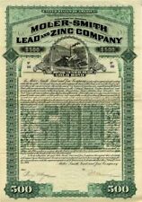 Moler-Smith Lead and Zinc Co. - $500 Bond (Uncanceled) - Mining Bonds picture