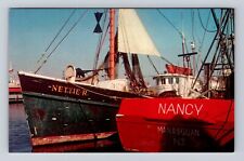 Point Pleasant Beach NJ-New Jersey, Commercial Fishing Boats, Vintage Postcard picture