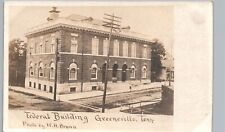 FEDERAL BUILDING greeneville tn real photo postcard rppc wh brown tennessee picture