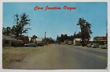 Oregon Cave Junction Street View Cars 1962 Postcard picture