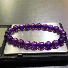 8mm Genuine Natural Purple Amethyst Crystal Beads Bracelet AAA picture
