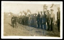 CANADA MILITARY 1910s Inscribed Petawawa Camp Soldiers. Real Photo Postcard picture