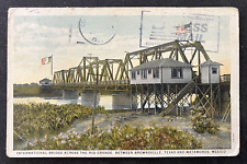 Vintage INTERNATIONAL BRIDGE ACROSS THE RIO GRANDE BROWNSVILLE, TX 1987 Postcard picture