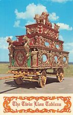 Postcard Circus World Museum Baraboo Wisconsin The Twin Lion Tableau (Wagon) picture