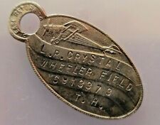 HAWAII TH WHEELER FIELD OAHU CA.1927 SPIRIT OF ST. LOUIS SILVER  FOB ID MEDAL picture
