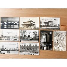Lot of 9 Vintage 1933 Chicago Worlds Fair Miniature Black White Souvenir Photos picture