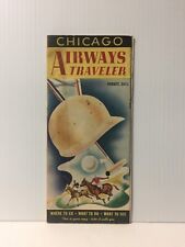 Vintage August 1946 Chicago Airways Traveler Brochure Pamphlet -- 
