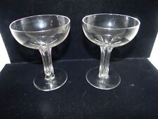 Champagne Glasses Hollow Stem Set of 2 Elegant Glass Paneled Stems picture