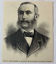 1880 magazine engraving~ ELBRIDGE T GERRY, President of SPCC, NY picture