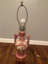 Antique/Vintage Lamp. Beautiful, Porcelain Pink Gold picture