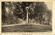 Statue of Bet, First Circus Elephant in America Somers NY Divided Postcard 1910s picture
