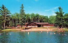 Bathing Beach & Bath Lodge - Itasca State Park - Minnesota MN - Postcard picture