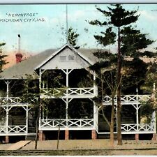 1909 Michigan City, Ind. Hermitage Hotel Litho Photo Postcard Forest A35 picture