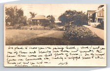 1907 RPPC Home with Landscaped Garden Pergola Posted From Boston MA Postcard picture