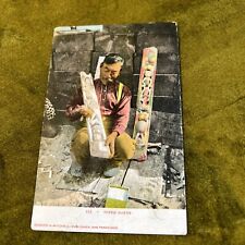 Rare Stamped 1909 Native American Postcard Totem Maker picture