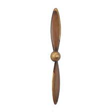 DecMode Brown Metal 2 Blade Airplane Propeller Wall Decor with AviationDetailing picture