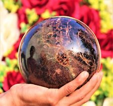 Large 140MM Red Almandine Garnet Stone Healing Meditation Charged Power Sphere picture