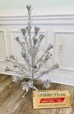 Vintage The Sparkler Pom Pom 3 Foot Aluminum Christmas Tree With Original Box  picture