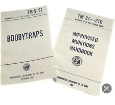 2 US Dept of Army Manuals  FM 31-201-1 Improvised Munitions & FM 5-31 Boobytraps picture