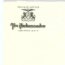 1946 THE AMBASSADOR HOTEL LOS ANGELES CALIFORNIA  STATIONARY ENVELOPE  Z776 picture