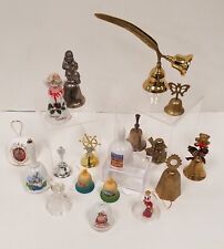 Vintage & Other Brass, Porcelain, Glass, Crystal, Christmas Bell Bundle 18pc picture