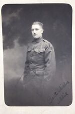 Postcard WW1 RPPC Real Photo DOUGHBOY SOLDIER Wearing 83rd INFANTRY PATCH picture
