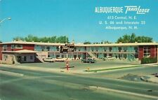 Travelodge Motel Route 66 Albuquerque New Mexico NM Old Cars Chrome c1950 PC picture