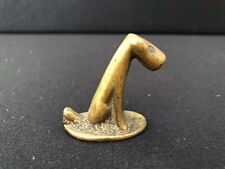 Vintage Solid Brass Schnauzer/Airedale Terrier Dog paperweight/statue, 2 Inch picture