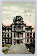 Boston MA-Massachusetts, City Hall, Antique Vintage c1909 Souvenir Postcard picture