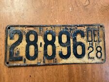 1928 Delaware License Plate Tag 28-896 picture