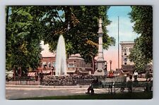 Elyria OH-Ohio, Fountain in Ely Park, c1940 Antique Vintage Souvenir Postcard picture