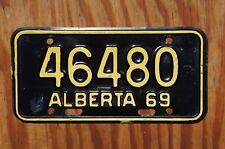 1969 Alberta Canada MOTORCYCLE License Plate picture