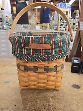 Longaberger 1998 Christmas Collection Glad Tidings Basket with Liner & Protector picture