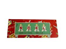 Vintage Rare Japan Ceramic Christmas  NOEL Letter Angel Bells in Original Box picture