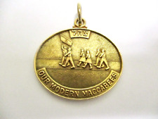 AMERICAN MIZRACHI WOMEN MOTHER IN ISRAEL 1971 PENDANT 1/10 10K GOLD FILLED picture