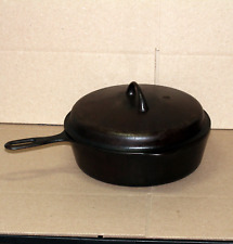 Antique Griswold Cast Iron Chicken Frying Skillet Pan #8 1034 A W/ Lid 1035 Nice picture
