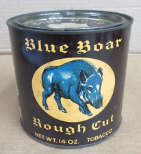 Vintage Blue Boar Rough Cut Empty Tobacco Tin picture