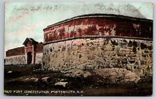 Vintage Postcard NH Portsmouth Fort Constitution Open Back c1907 -*7684 picture
