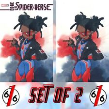🔥🕷 EDGE OF SPIDERVERSE #2 MOMOKO 616 Variant Set Trade & Virgin SPIDER-UK picture