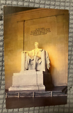 Vintage Postcard - Lincoln Statue in Washington D.C. on Mirro-Krome - UNPOSTED picture