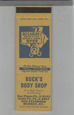 Matchbook Cover Buck's Body Shop Murray, KY picture