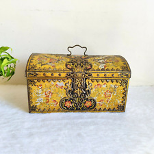 1920s Vintage Treasury Jewellery Chest Litho Tin Box Embossed Decorative TB1284 picture