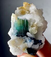 168 Carat Indicolite Tourmaline Crystal Bunch Specimen From Afghanistan picture