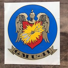 RARE Car Window Decal Transfer / USN GMU-41 GUIDED MISSILE UNIT / Lacquer-Graph picture