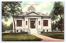 Postcard Mendota Illinois Public Library IL c.1910 picture