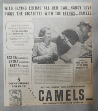 Camel Cigarette Ad: Youngest Air Pilot Nancy Harness 1940 Size: 10 x 12 inches picture