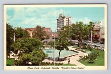 Lakeland FL-Florida, Munn Park in Downtown, Antique Souvenir Vintage Postcard picture