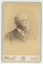 Antique Circa 1880s Cabinet Card Older Man With Van Dyke Beard Baltimore, MD picture